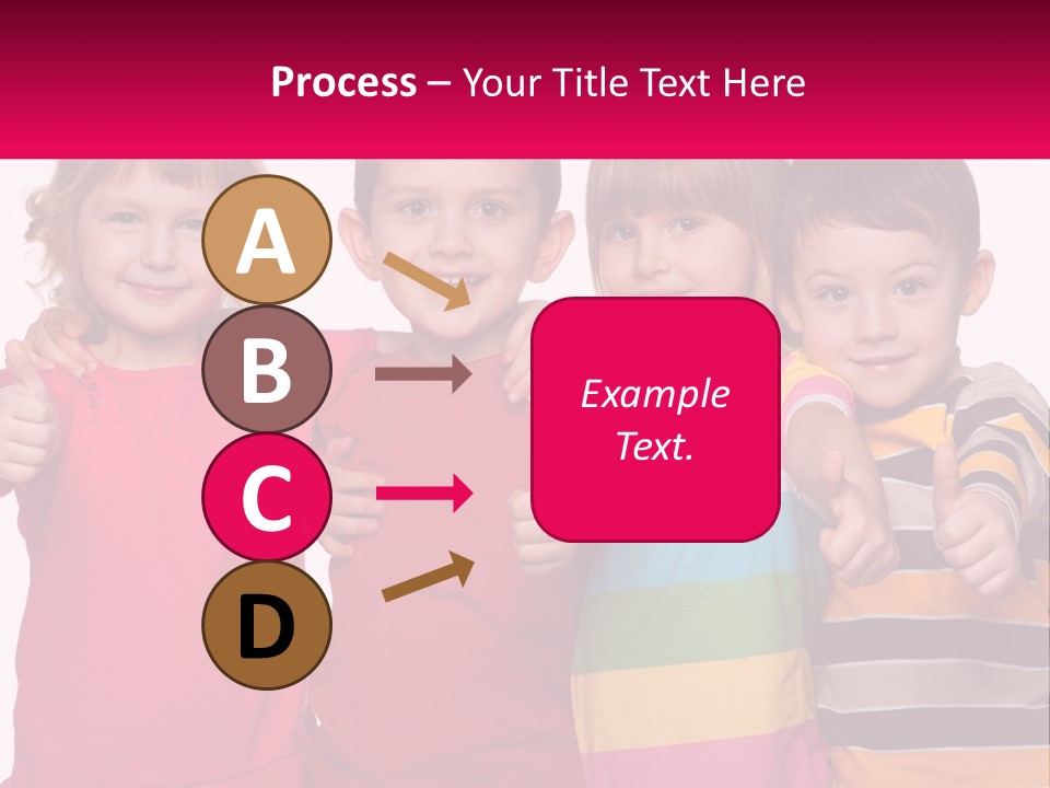 A Group Of Children Standing Next To Each Other PowerPoint Template