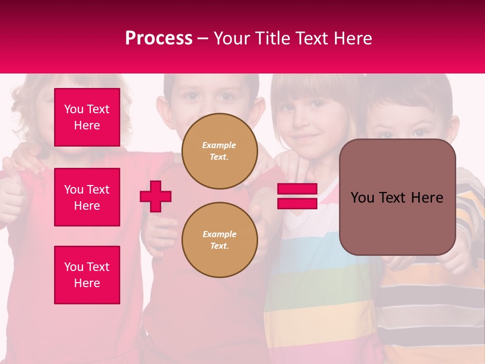 A Group Of Children Standing Next To Each Other PowerPoint Template