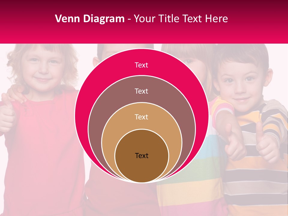 A Group Of Children Standing Next To Each Other PowerPoint Template