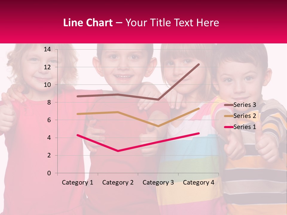A Group Of Children Standing Next To Each Other PowerPoint Template