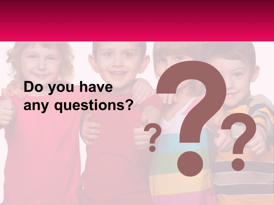 A Group Of Children Standing Next To Each Other PowerPoint Template