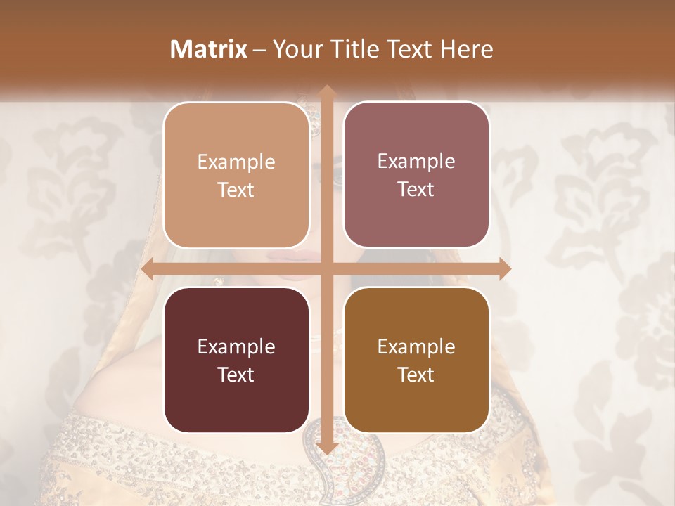 A Beautiful Woman In A Bridal Gown With A Veil On Her Head PowerPoint Template