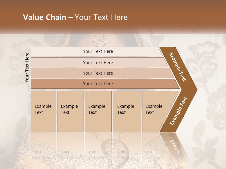 A Beautiful Woman In A Bridal Gown With A Veil On Her Head PowerPoint Template