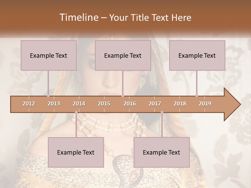 A Beautiful Woman In A Bridal Gown With A Veil On Her Head PowerPoint Template