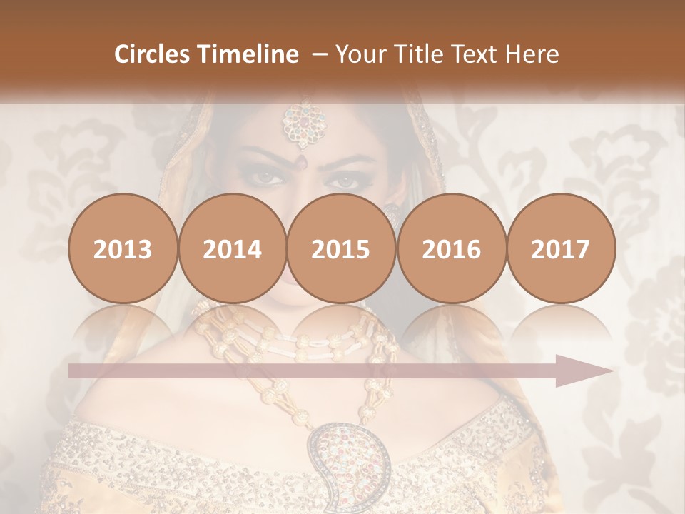 A Beautiful Woman In A Bridal Gown With A Veil On Her Head PowerPoint Template