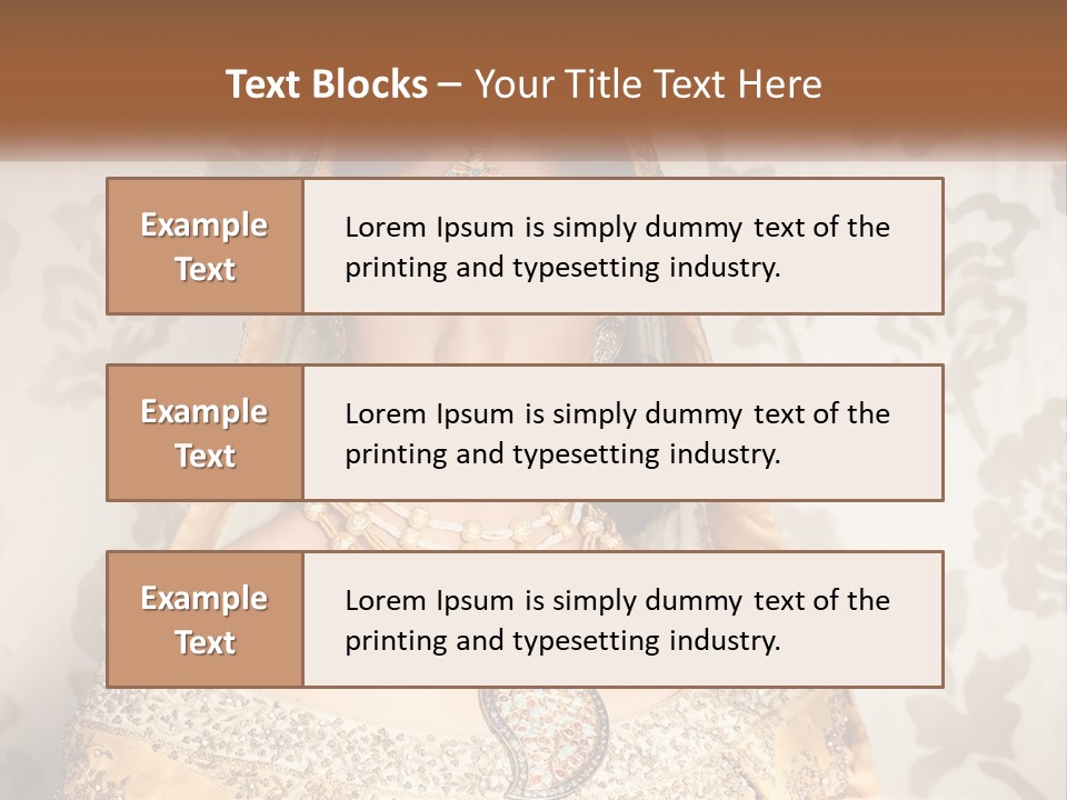 A Beautiful Woman In A Bridal Gown With A Veil On Her Head PowerPoint Template