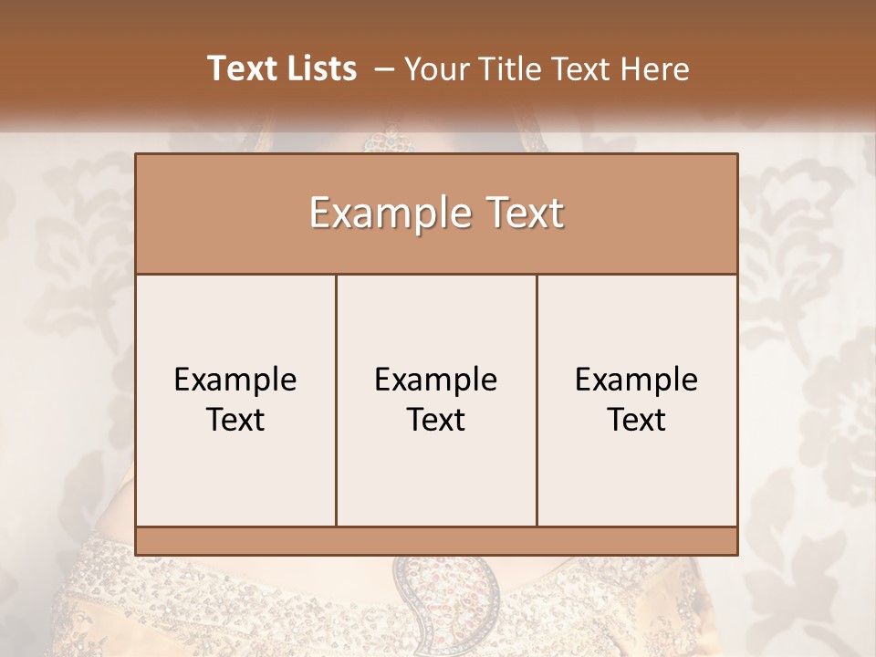 A Beautiful Woman In A Bridal Gown With A Veil On Her Head PowerPoint Template