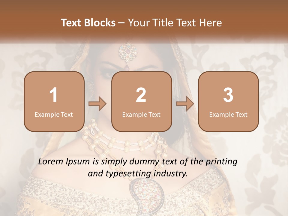 A Beautiful Woman In A Bridal Gown With A Veil On Her Head PowerPoint Template