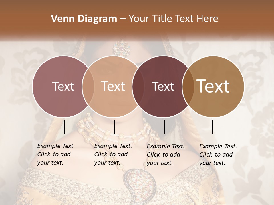 A Beautiful Woman In A Bridal Gown With A Veil On Her Head PowerPoint Template