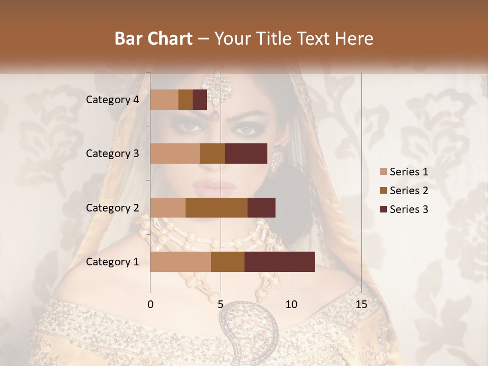 A Beautiful Woman In A Bridal Gown With A Veil On Her Head PowerPoint Template