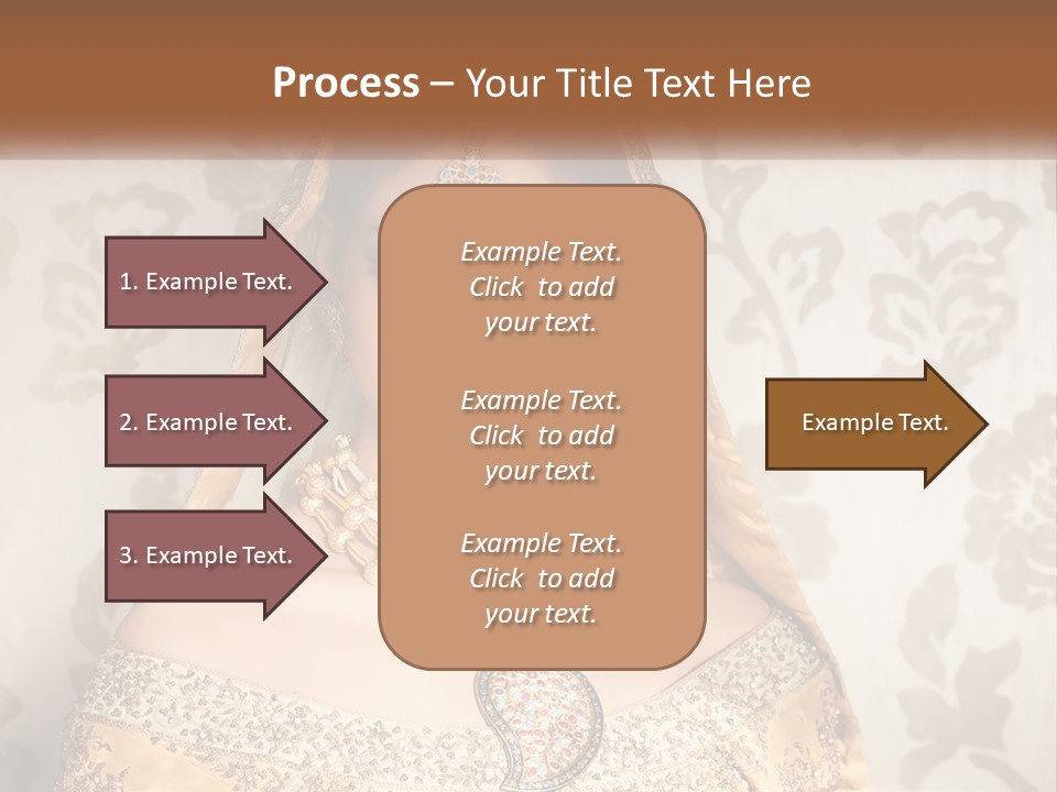 A Beautiful Woman In A Bridal Gown With A Veil On Her Head PowerPoint Template