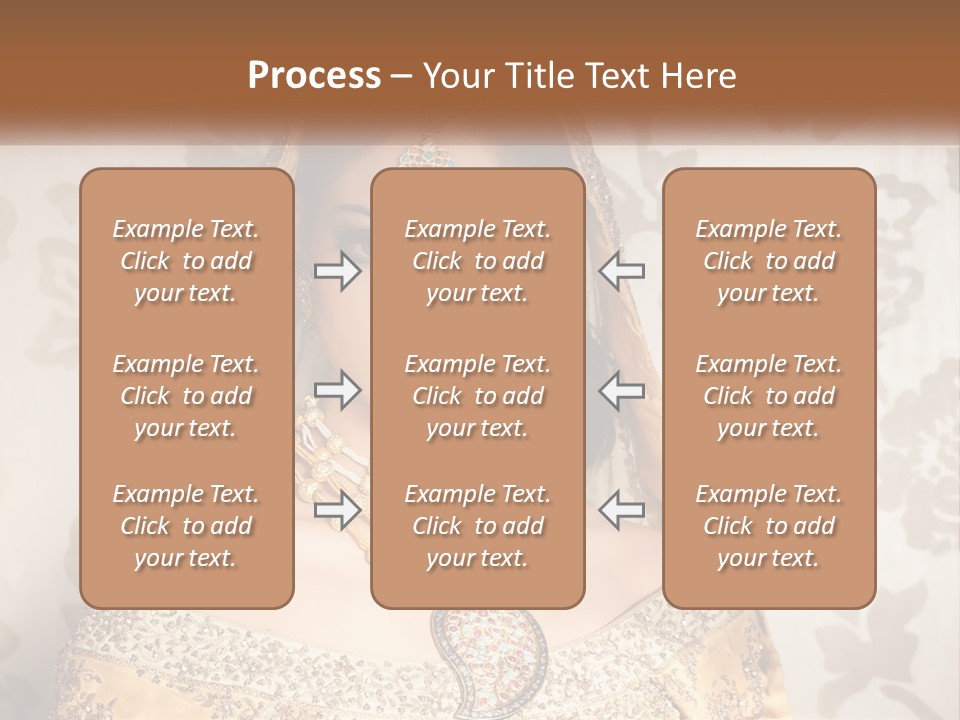 A Beautiful Woman In A Bridal Gown With A Veil On Her Head PowerPoint Template