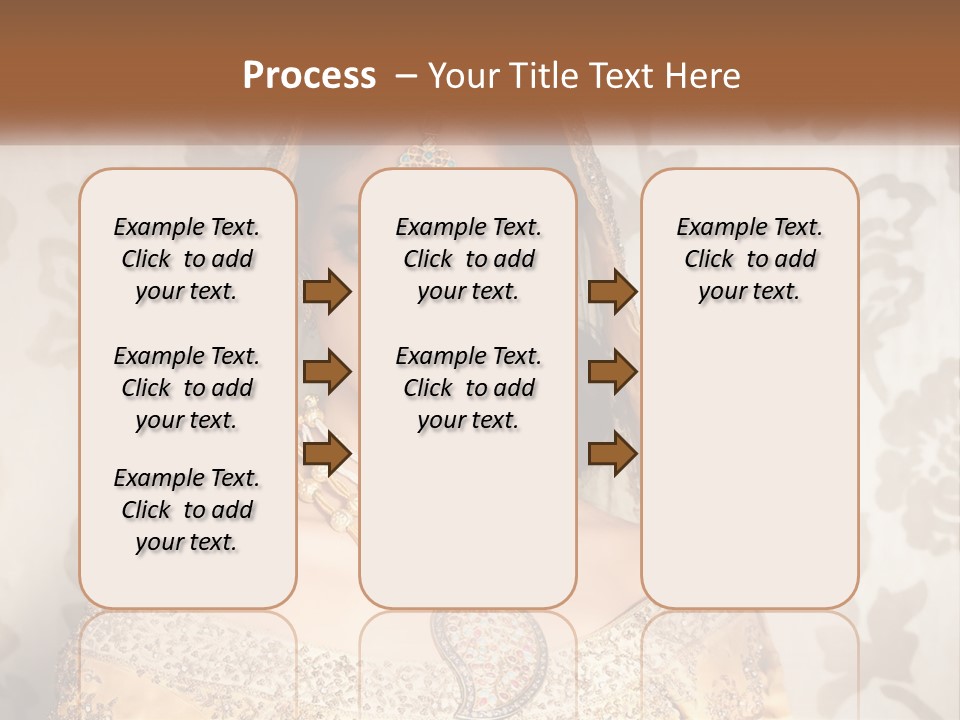 A Beautiful Woman In A Bridal Gown With A Veil On Her Head PowerPoint Template
