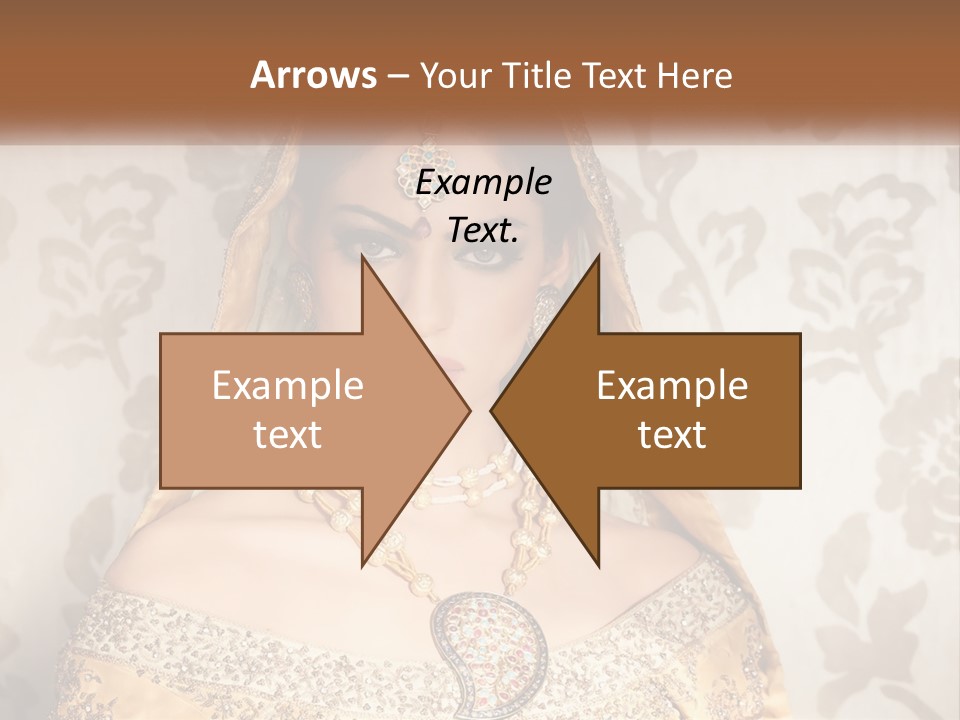 A Beautiful Woman In A Bridal Gown With A Veil On Her Head PowerPoint Template