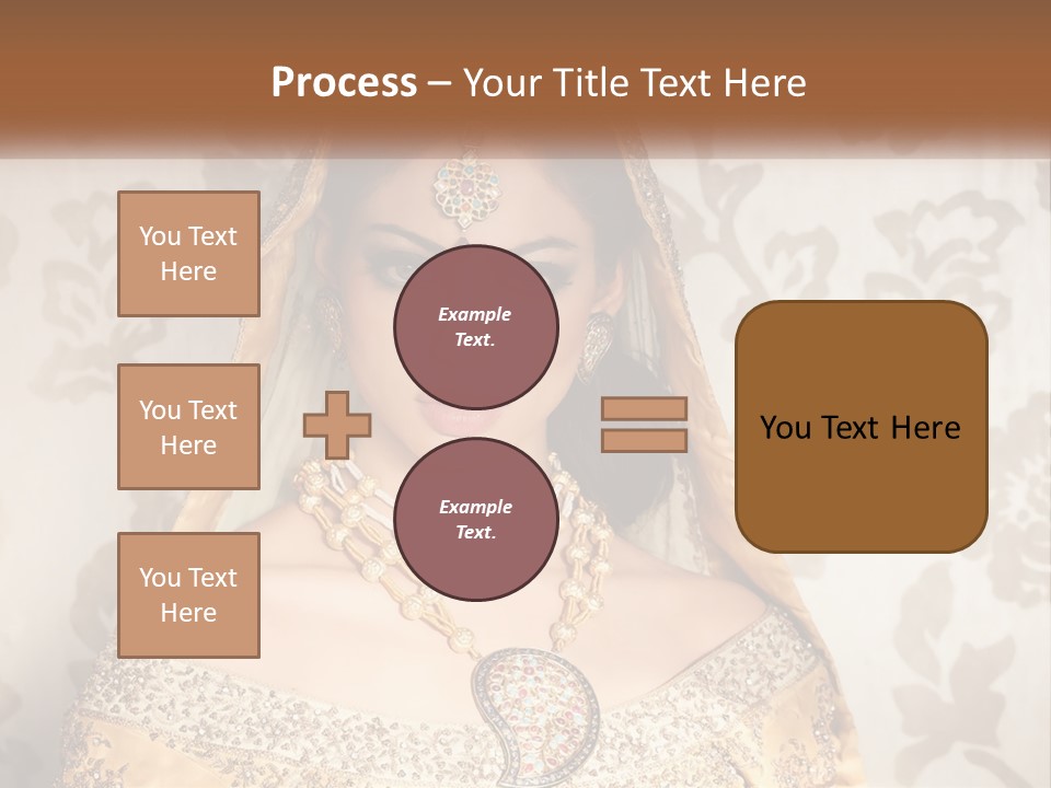 A Beautiful Woman In A Bridal Gown With A Veil On Her Head PowerPoint Template