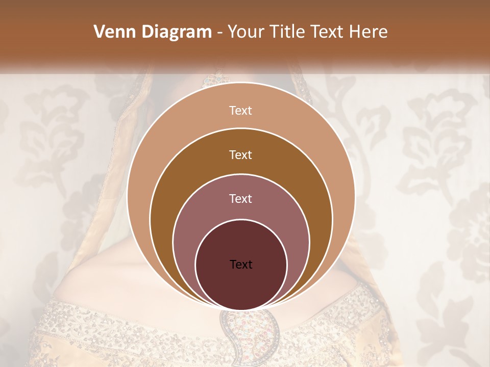 A Beautiful Woman In A Bridal Gown With A Veil On Her Head PowerPoint Template