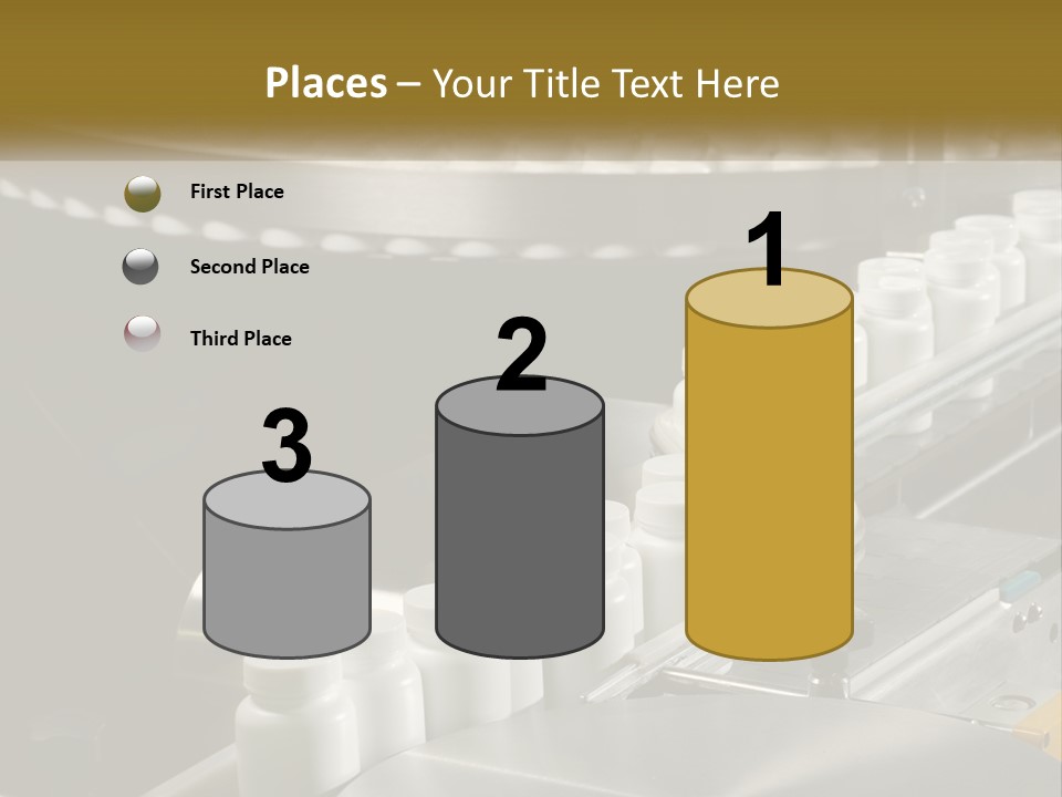 A Conveyor Belt Filled With Lots Of Plastic Cups PowerPoint Template