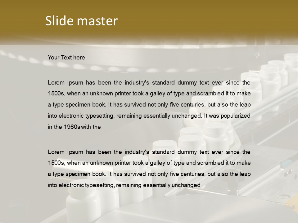 A Conveyor Belt Filled With Lots Of Plastic Cups PowerPoint Template