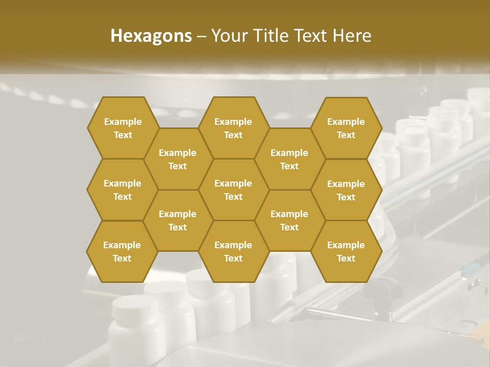 A Conveyor Belt Filled With Lots Of Plastic Cups PowerPoint Template