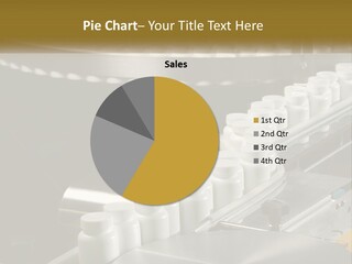 A Conveyor Belt Filled With Lots Of Plastic Cups PowerPoint Template