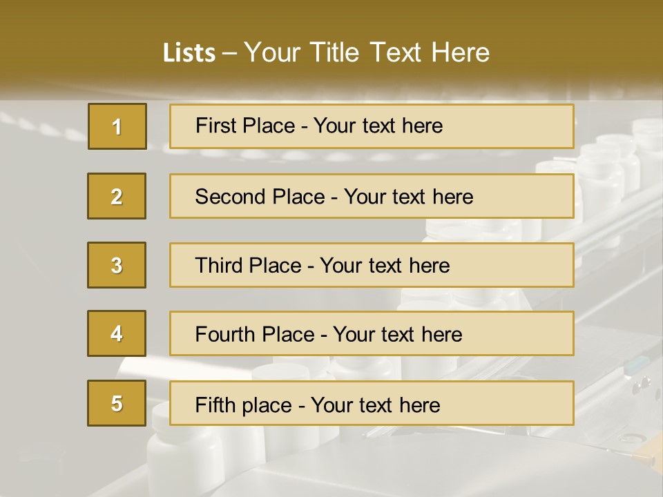 A Conveyor Belt Filled With Lots Of Plastic Cups PowerPoint Template