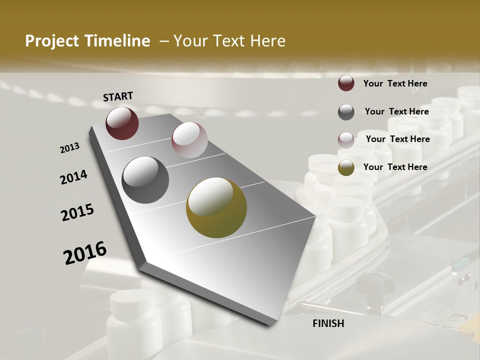 A Conveyor Belt Filled With Lots Of Plastic Cups PowerPoint Template