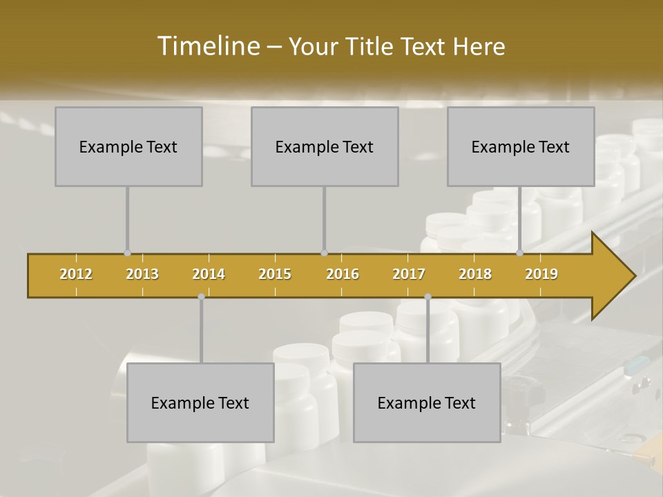 A Conveyor Belt Filled With Lots Of Plastic Cups PowerPoint Template