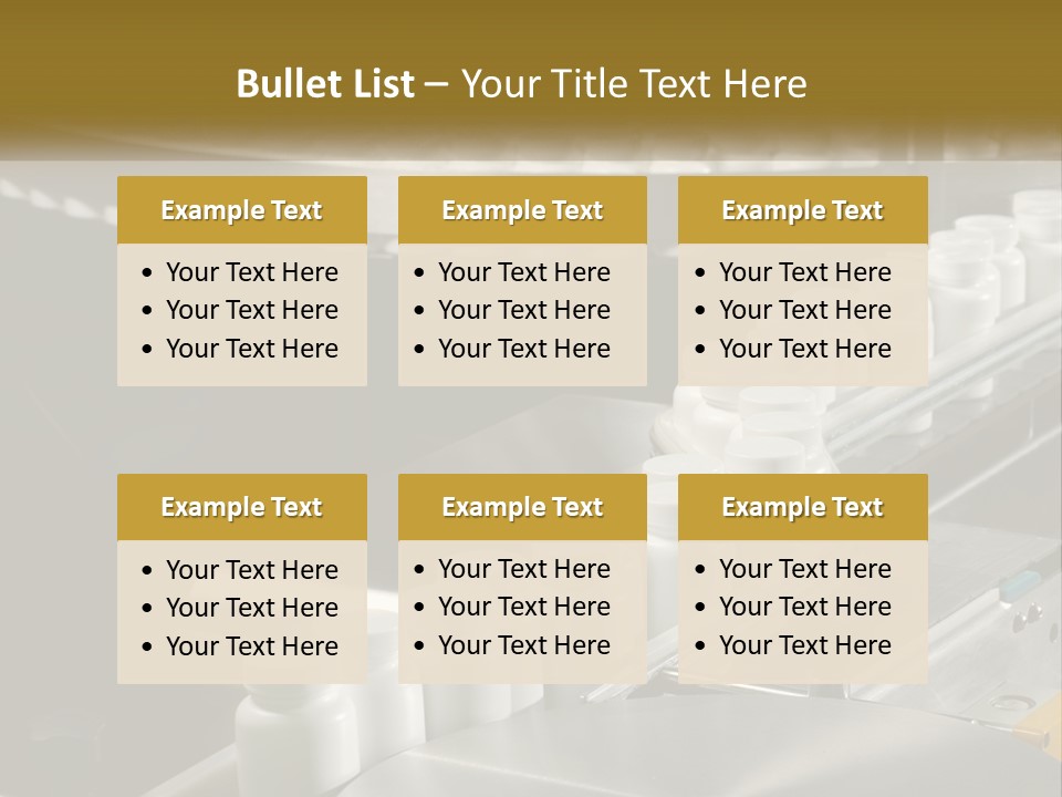 A Conveyor Belt Filled With Lots Of Plastic Cups PowerPoint Template