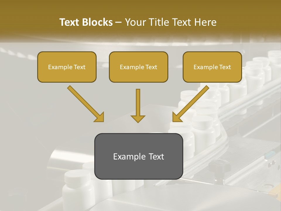A Conveyor Belt Filled With Lots Of Plastic Cups PowerPoint Template