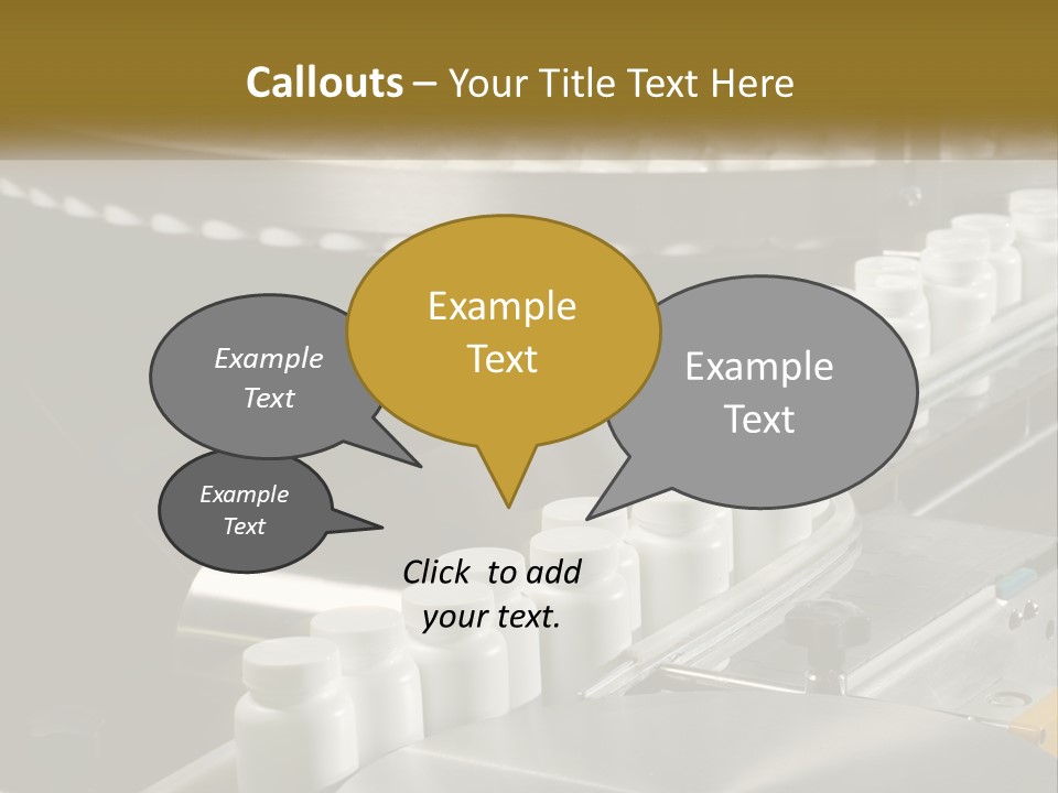 A Conveyor Belt Filled With Lots Of Plastic Cups PowerPoint Template