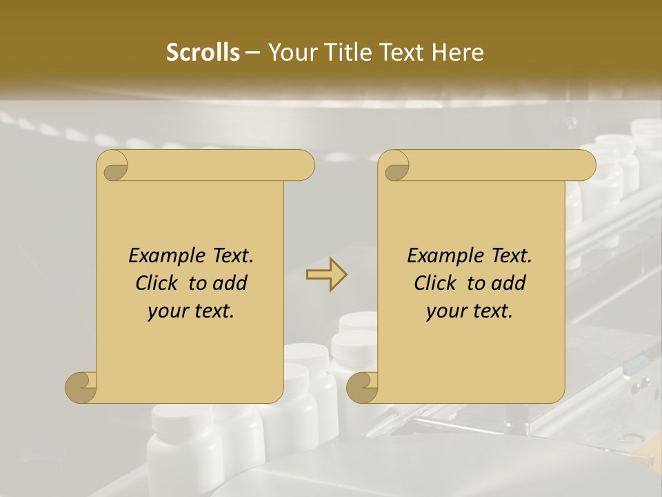 A Conveyor Belt Filled With Lots Of Plastic Cups PowerPoint Template