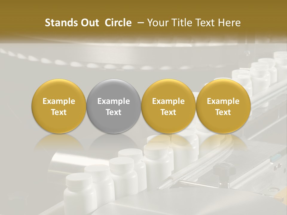 A Conveyor Belt Filled With Lots Of Plastic Cups PowerPoint Template