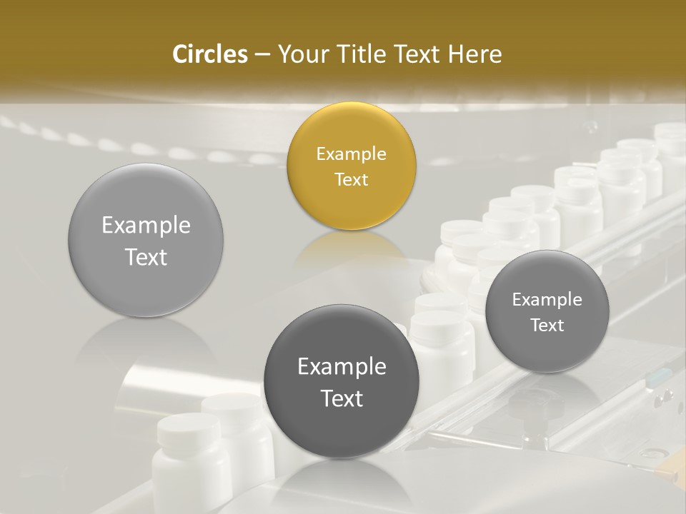 A Conveyor Belt Filled With Lots Of Plastic Cups PowerPoint Template