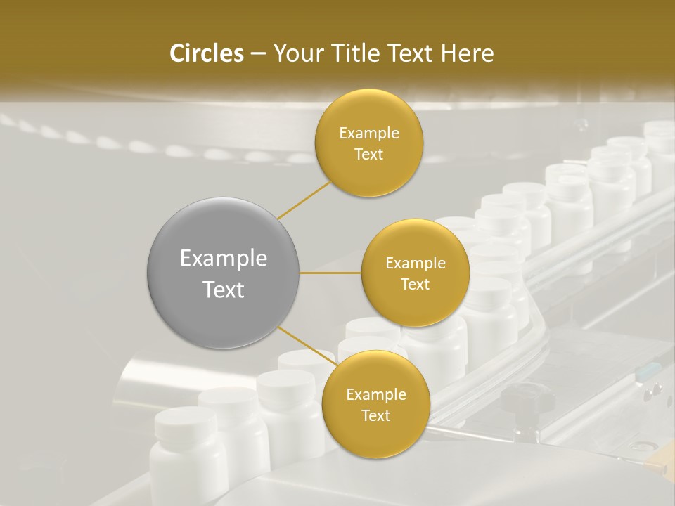 A Conveyor Belt Filled With Lots Of Plastic Cups PowerPoint Template