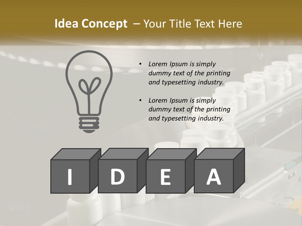 A Conveyor Belt Filled With Lots Of Plastic Cups PowerPoint Template