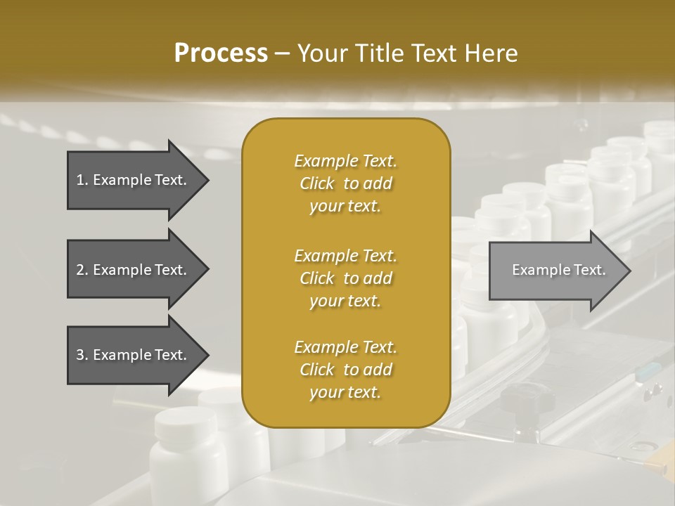 A Conveyor Belt Filled With Lots Of Plastic Cups PowerPoint Template