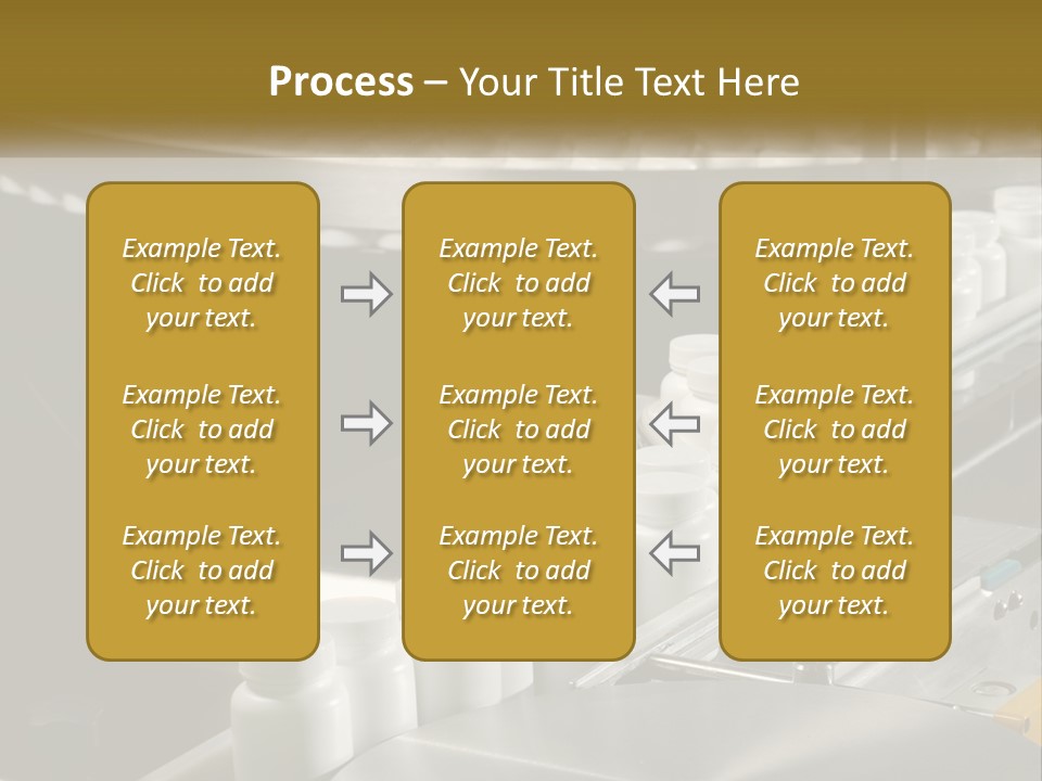 A Conveyor Belt Filled With Lots Of Plastic Cups PowerPoint Template