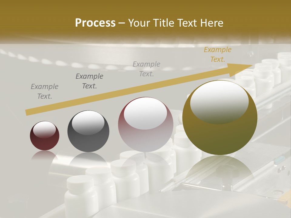 A Conveyor Belt Filled With Lots Of Plastic Cups PowerPoint Template