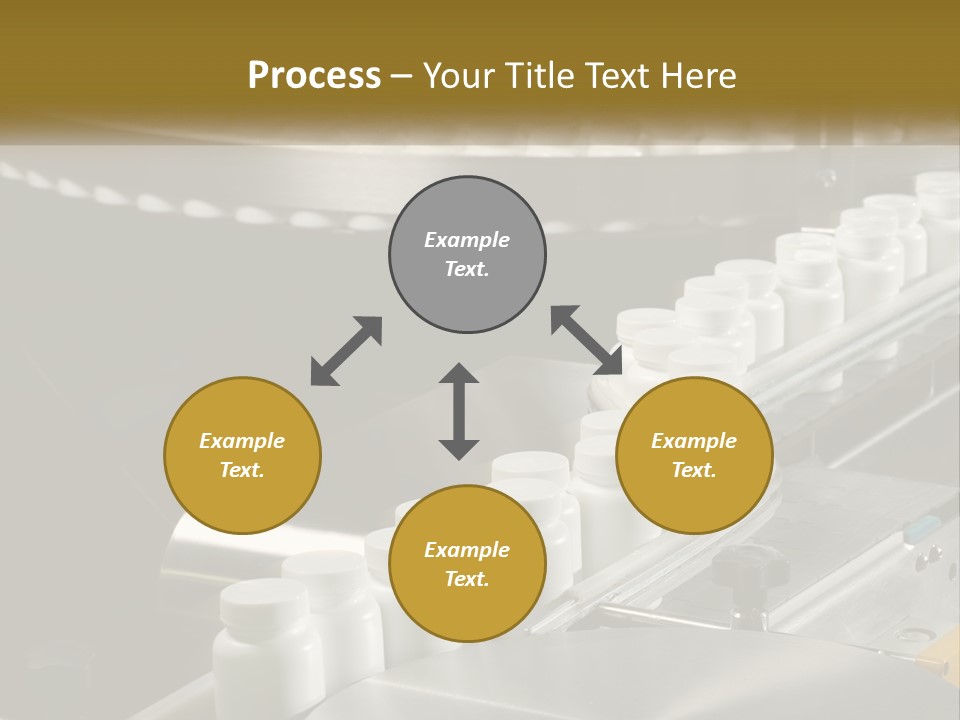 A Conveyor Belt Filled With Lots Of Plastic Cups PowerPoint Template