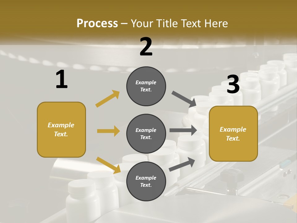 A Conveyor Belt Filled With Lots Of Plastic Cups PowerPoint Template