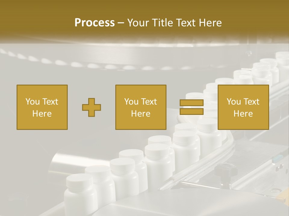 A Conveyor Belt Filled With Lots Of Plastic Cups PowerPoint Template