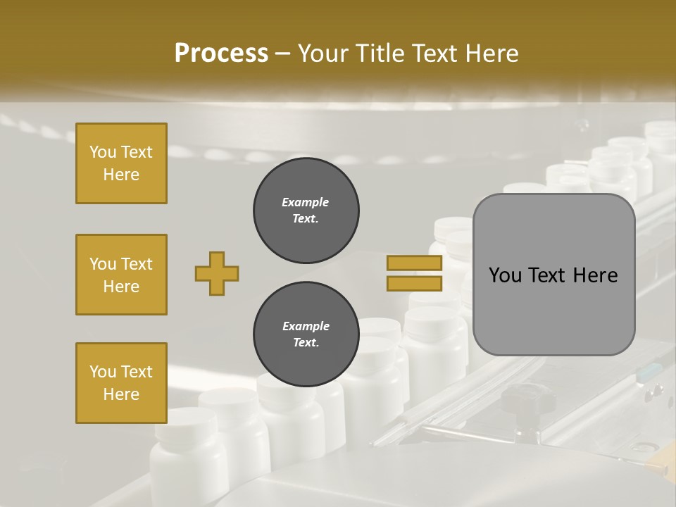 A Conveyor Belt Filled With Lots Of Plastic Cups PowerPoint Template