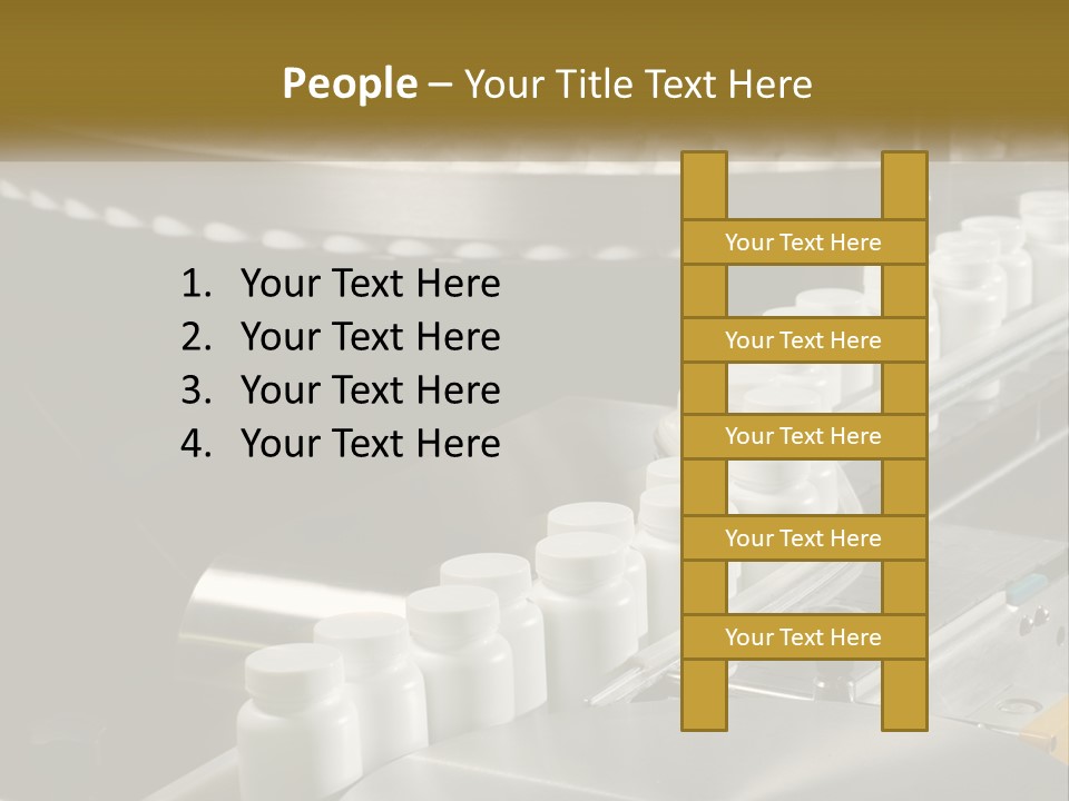 A Conveyor Belt Filled With Lots Of Plastic Cups PowerPoint Template