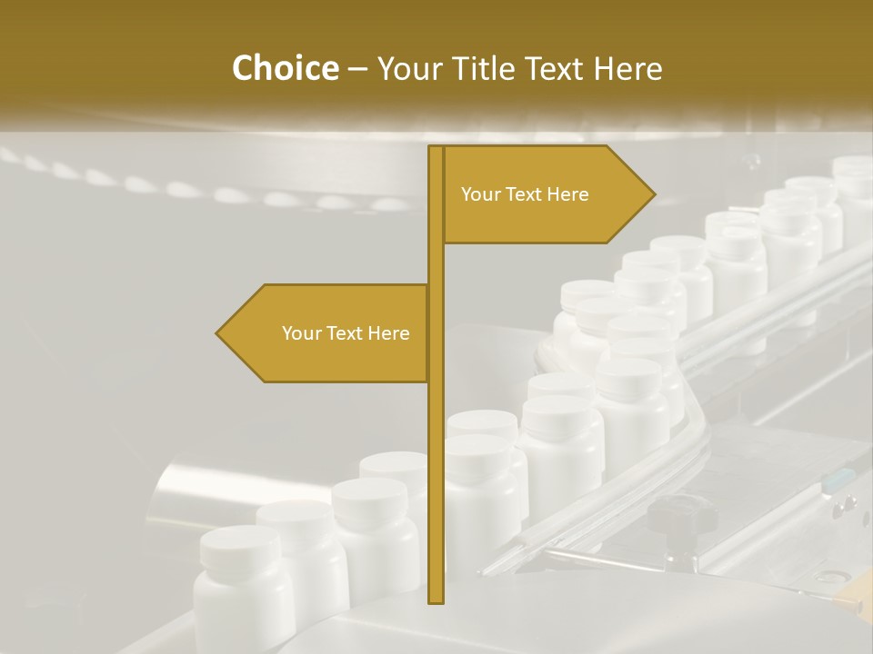 A Conveyor Belt Filled With Lots Of Plastic Cups PowerPoint Template