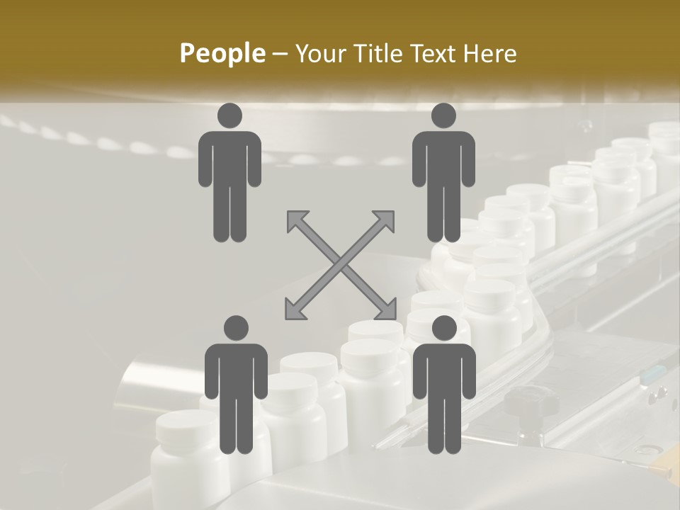 A Conveyor Belt Filled With Lots Of Plastic Cups PowerPoint Template