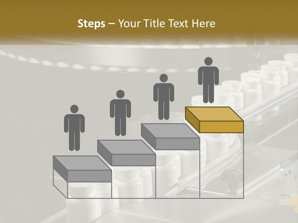 A Conveyor Belt Filled With Lots Of Plastic Cups PowerPoint Template