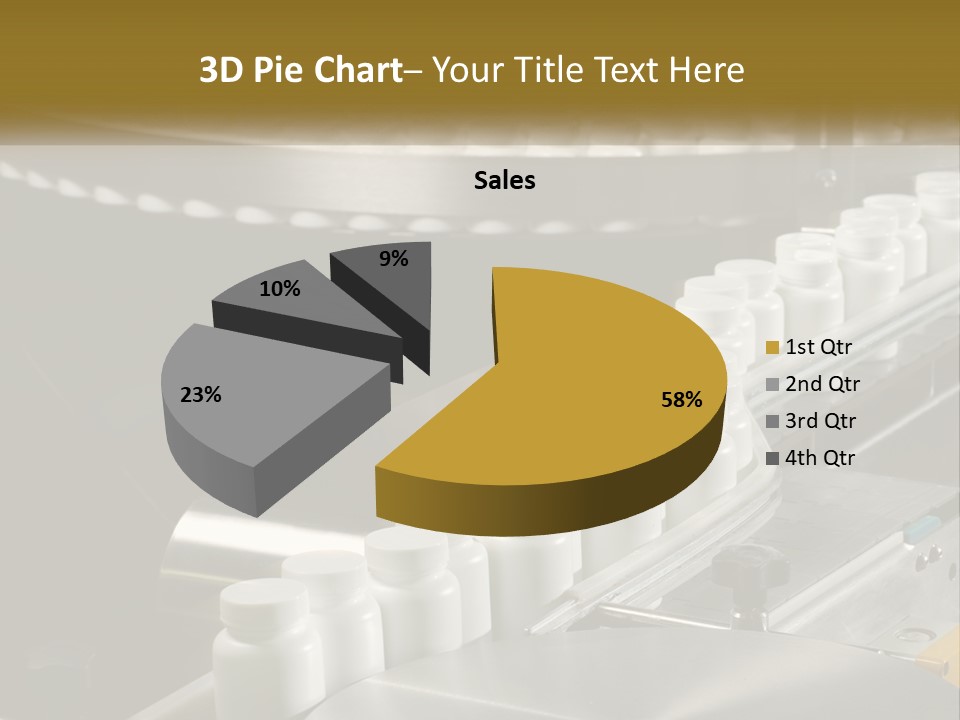 A Conveyor Belt Filled With Lots Of Plastic Cups PowerPoint Template