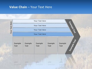 A River Running Through A Lush Green Field PowerPoint Template