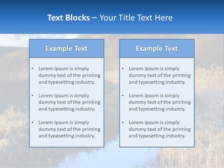 A River Running Through A Lush Green Field PowerPoint Template