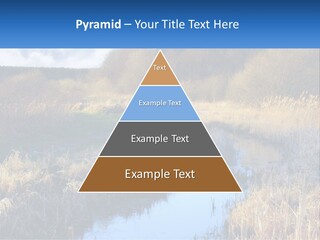 A River Running Through A Lush Green Field PowerPoint Template